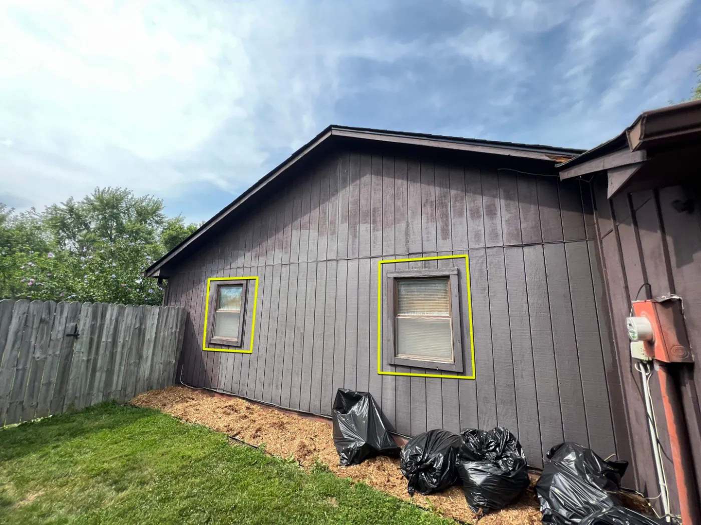Storm-damaged window documented in Imperial Hills